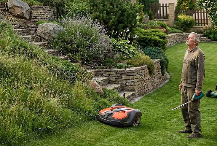 nevýhody robotické sekačky